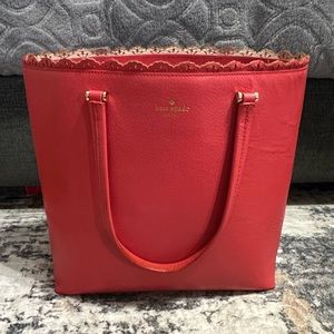 Pink Scalloped Kate Spade Tote Bag